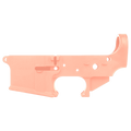 AR-15 Lower Receiver Stripped With ABC Logo / USA Flag Engraved - Rose Gold