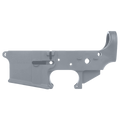 AR-15 Lower Receiver Stripped With ABC Logo / USA Flag Engraved - Sniper Grey