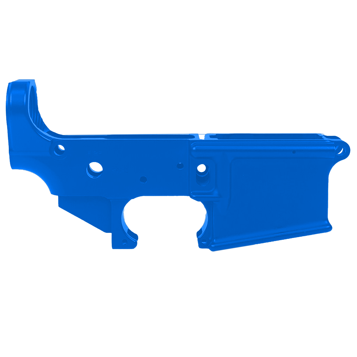 AR-15 Lower Receiver Stripped With ABC Logo - Flame Blue