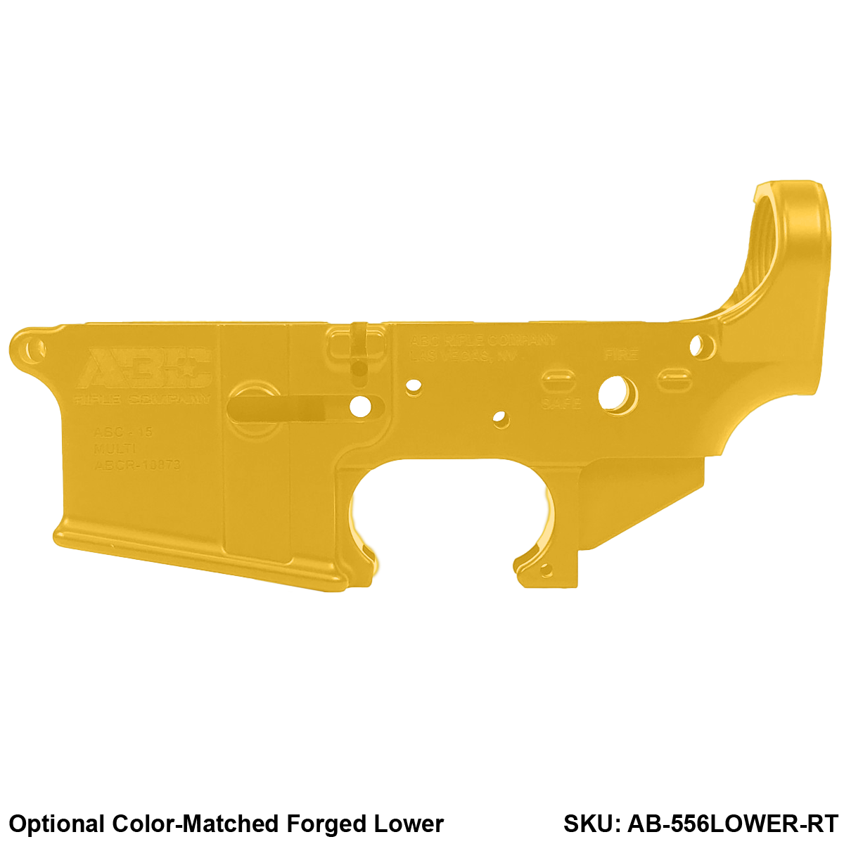 AR15 Billet Micro Pistol Build Kit 7.62x39mm 5" Barrel 5" M-Lok Handguard - Gold