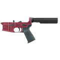 AR-15 Completed Lower Receiver with 6 Position Buffer Tube & Lower Parts Installed - Cranberry Frost