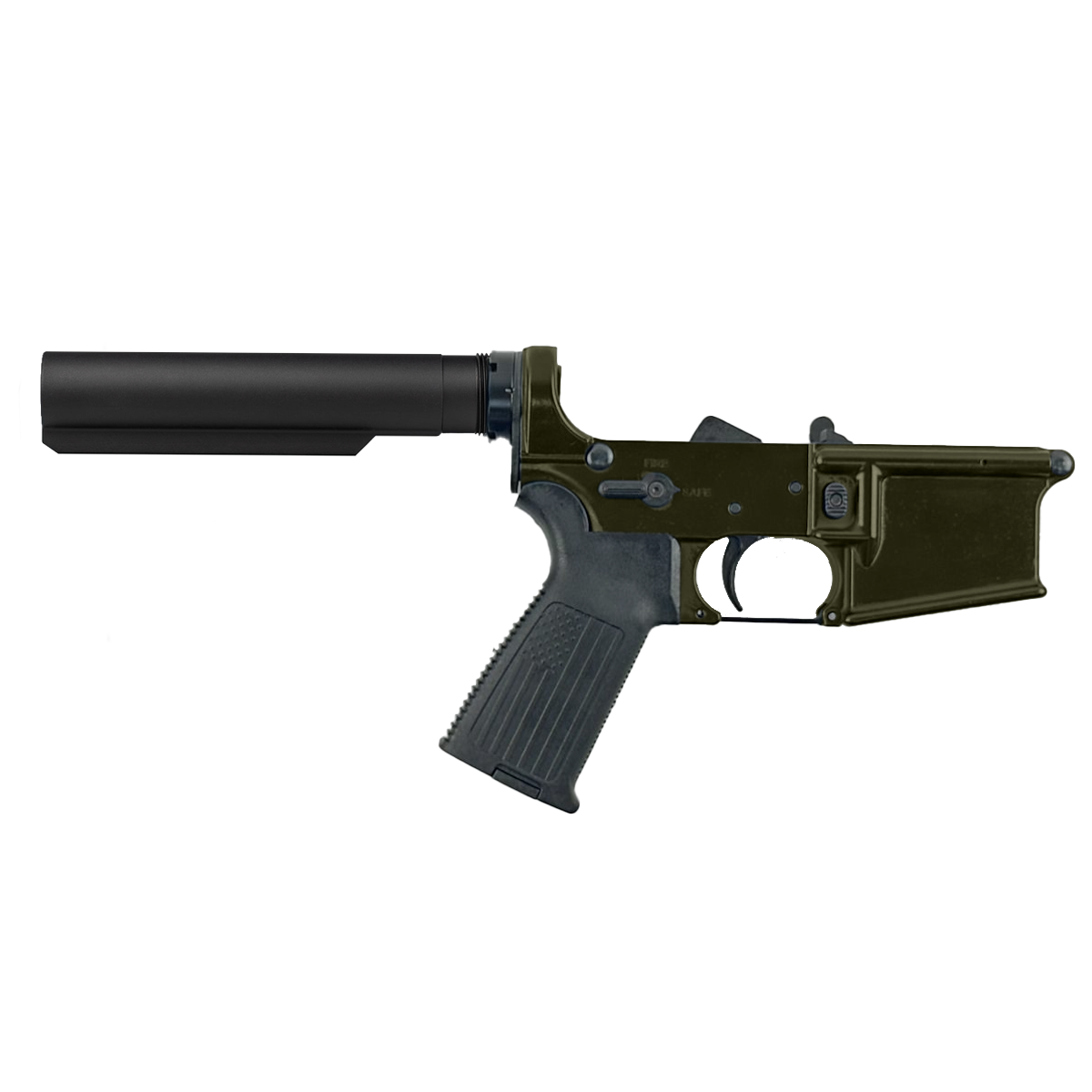 AR-15 Completed Lower Receiver with 6 Position Buffer Tube & Lower Parts Installed - Magpul ODG