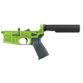 AR-15 Completed Lower Receiver with 6 Position Buffer Tube & Lower Parts Installed - Zombie Green