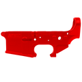 AR-15 Lower Receiver Stripped With ABC Logo - Red