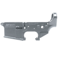 AR-15 Lower Receiver Stripped With ABC Logo - Tungsten Gray