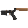 AR-15 Completed Two-Tone Lower Receiver with 6-Position Buffer Tube Assembly & Lower Parts Installed - Black and Burnt Bronze