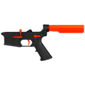 AR-15 Completed Two-Tone Lower Receiver with 6-Position Buffer Tube Assembly & Lower Parts Installed - Black and Hunter Orange
