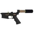 AR-15 Completed Two-Tone Lower Receiver with Pistol Buffer Tube Assembly & Lower Parts Installed - Black and Magpul FDE