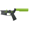 AR-15 Completed Two-Tone Billet Lower Receiver with 6-Position Buffer Tube - Black and Zombie Green