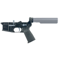 AR-15 Completed Two-Tone Lower Receiver with 6 Position Buffer Tube & Lower Parts Installed - Black and Sniper Gray