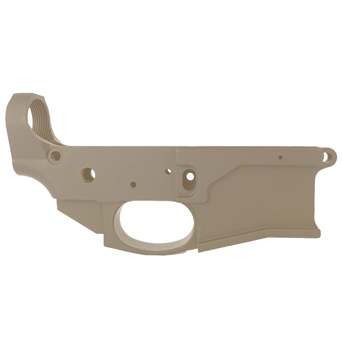 AR-15 Stripped Billet Aluminum ABC-15Z Multi- Cal Lower Receiver - Cerakote Flat Dark Earth