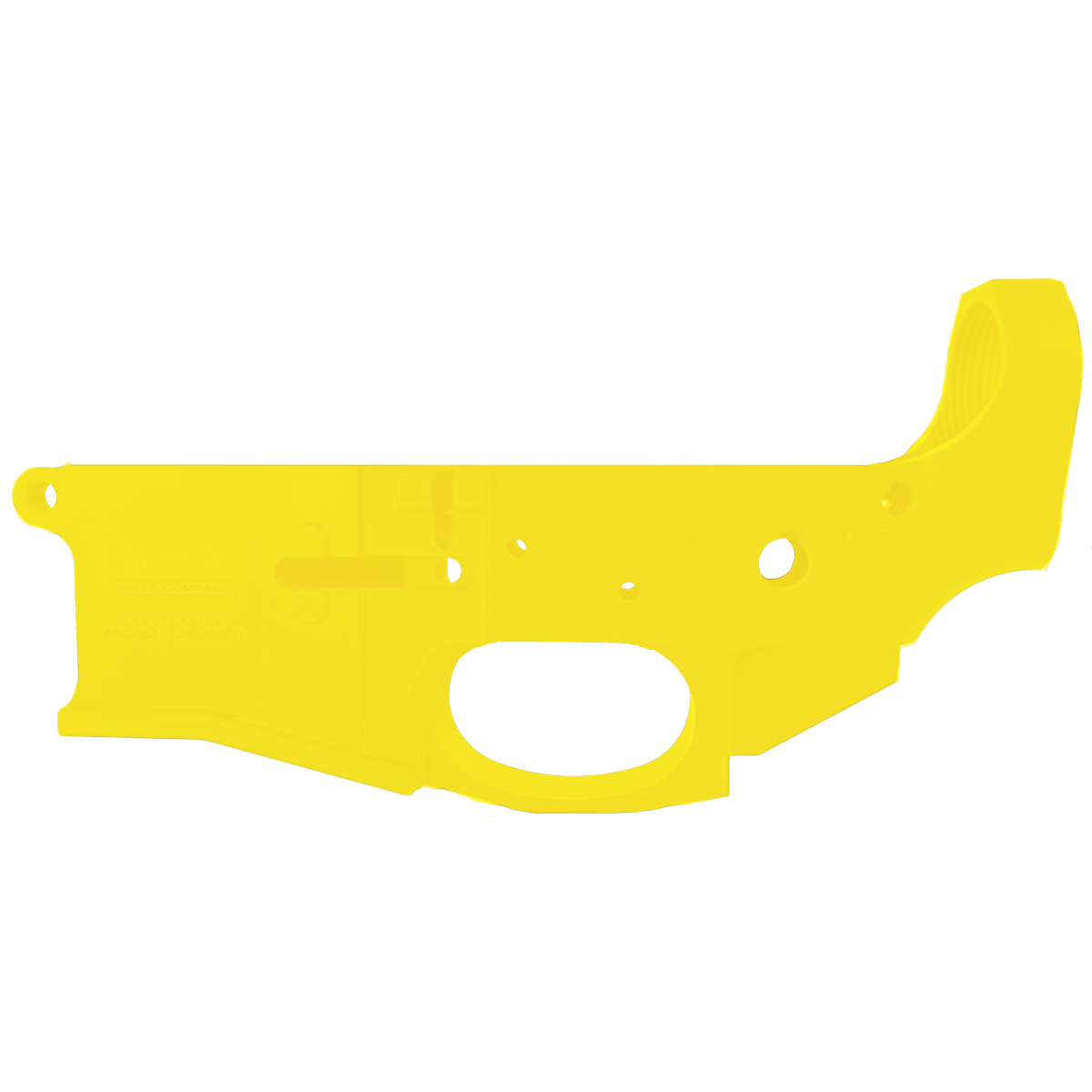 AR-15 Stripped Billet Aluminum ABC-15Z Multi- Cal Lower Receiver - Cerakote Lemon Zest