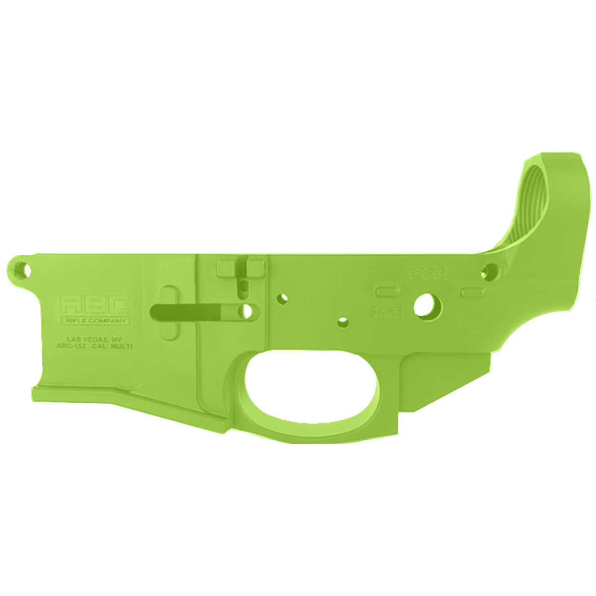 AR-15 Stripped Billet Aluminum ABC-15Z Multi- Cal Lower Receiver - Cerakote Zombie Green