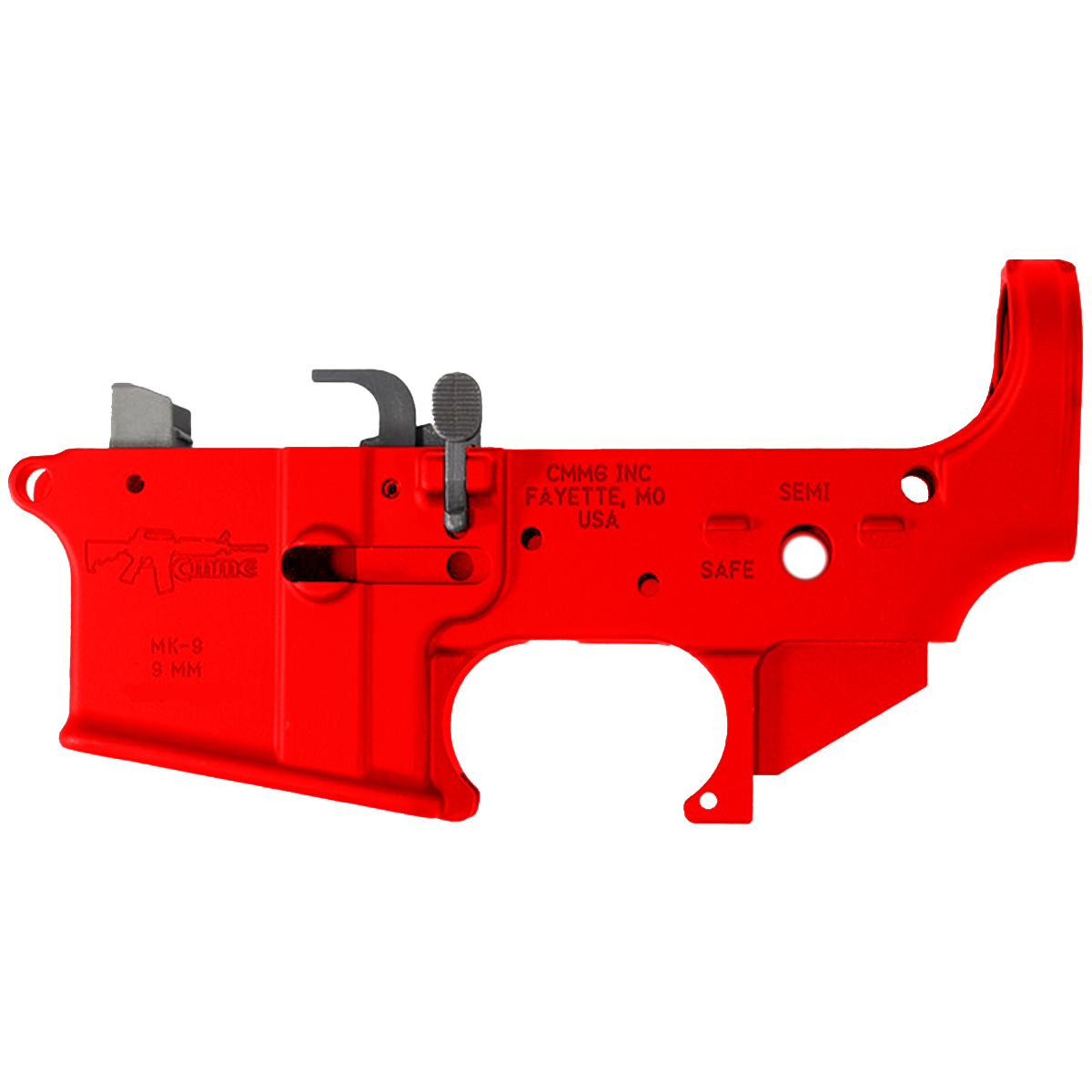 AR40 Micro Pistol Build Kit .40 S&W 5" Barrel 4" M-Lok Handguard - Red