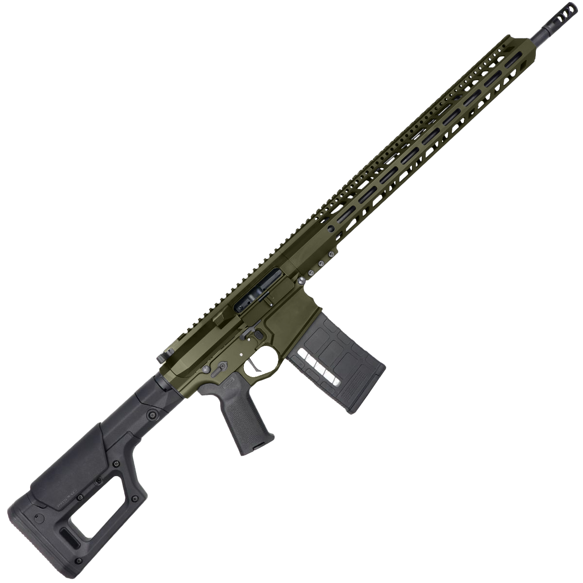 AR 6.5 Creedmoor Custom Semi Auto Rifle 20" Nitride Barrel 18" M-LOK Handguard Magpul PRS Stock - Magpul ODG