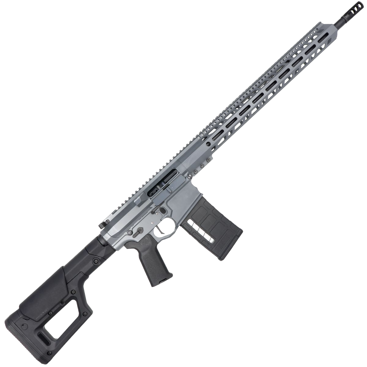 AR 6.5 Creedmoor Custom Semi Auto Rifle 20" Nitride Barrel 18" M-LOK Handguard Magpul PRS Stock - Tungsten Gray