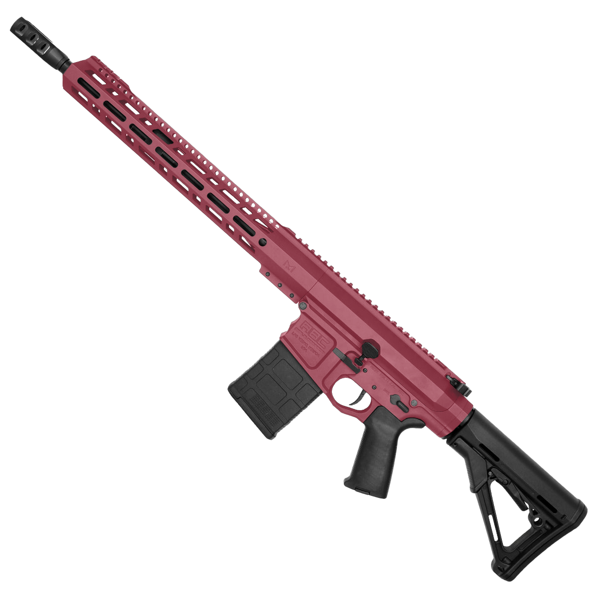 AR LR-308 Custom Semi Auto Rifle 16" Nitride Barrel M-LOK Handguard - Cranberry Frost