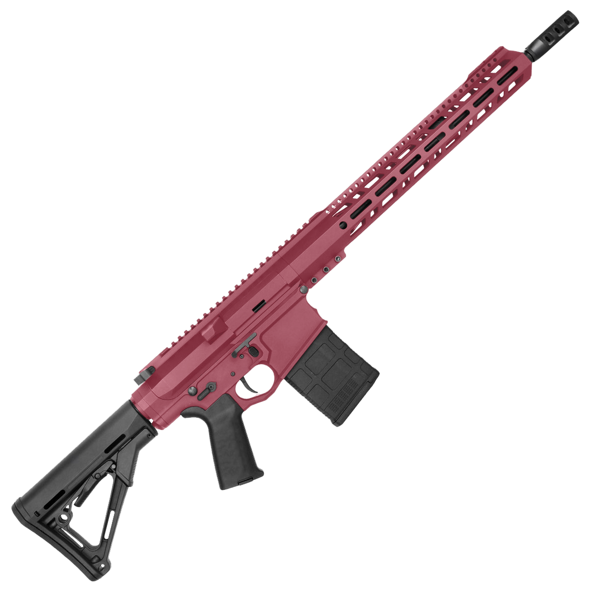 AR LR-308 Custom Semi Auto Rifle 16" Nitride Barrel M-LOK Handguard - Cranberry Frost