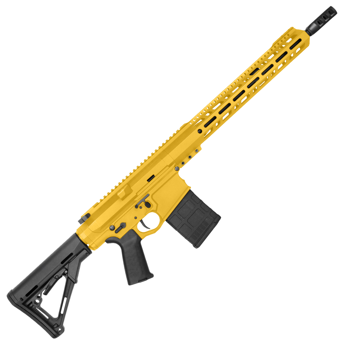 AR LR-308 Custom Semi Auto Rifle 16" Nitride Barrel M-LOK Handguard - Gold