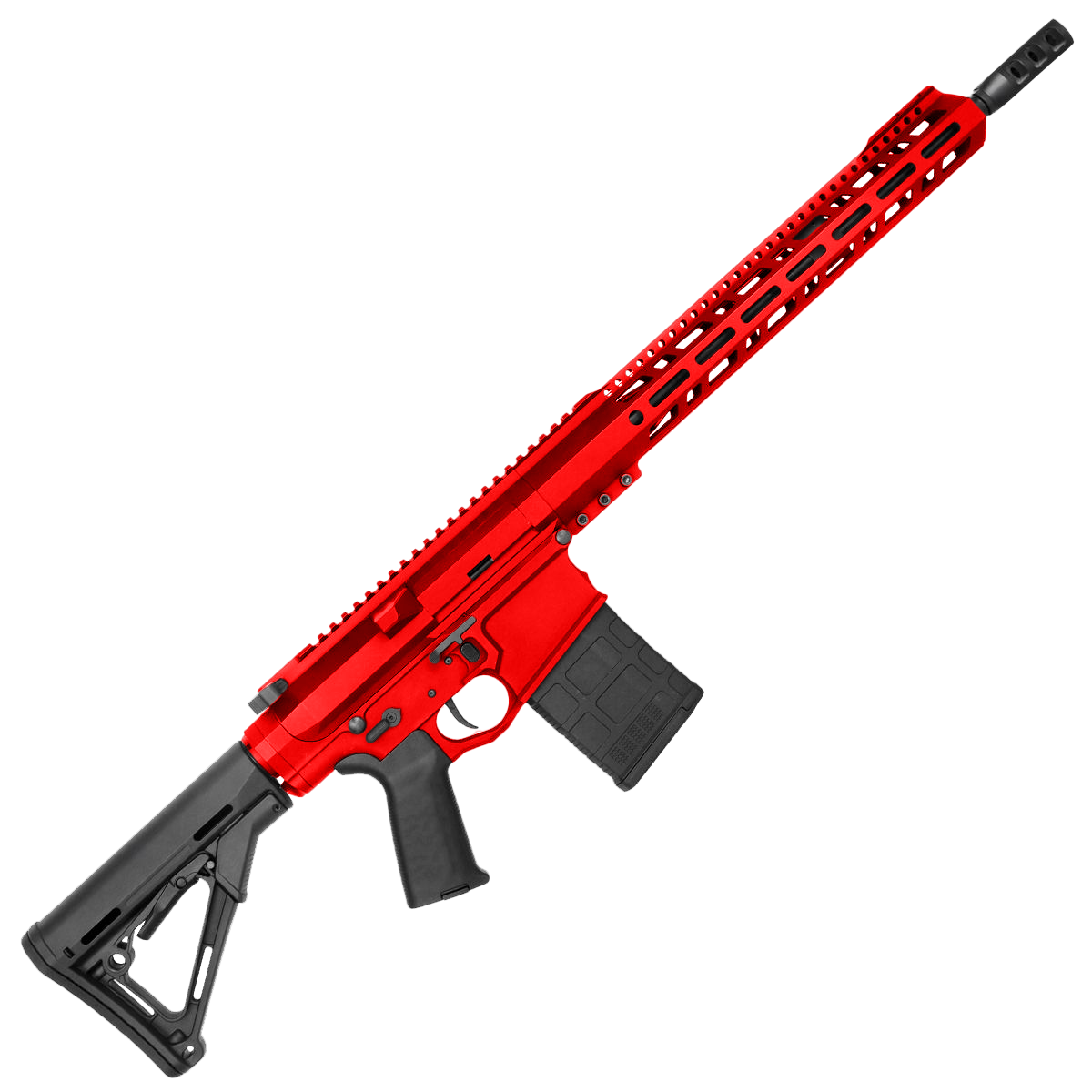 AR LR-308 Custom Semi Auto Rifle 16" Nitride Barrel M-LOK Handguard - Red