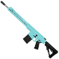 AR LR-308 Custom Semi Auto Rifle 18" Stainless Barrel M-LOK Handguard Adjustable Stock - Robins Egg Blue