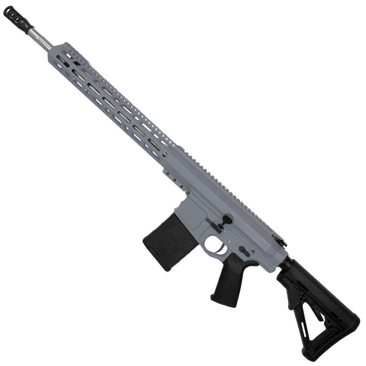 AR LR-308 Custom Semi Auto Rifle 18" Stainless Barrel M-LOK Handguard Adjustable Stock-Sniper Grey