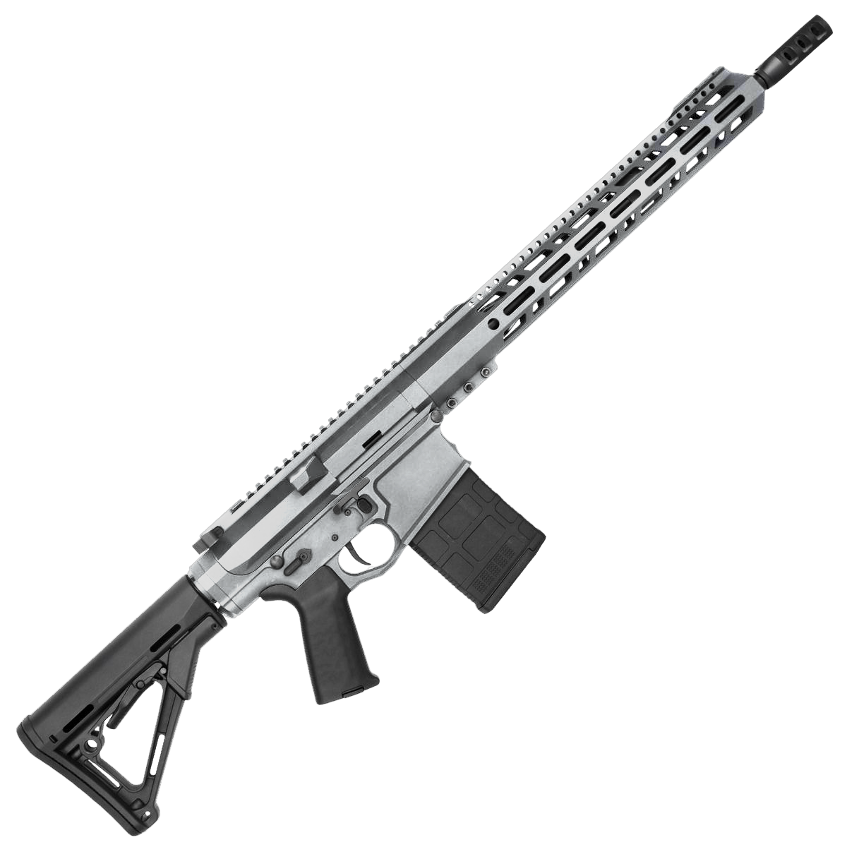 AR LR-308 Custom Semi Auto Rifle 16" Nitride Barrel M-LOK Handguard - Tungsten Gray