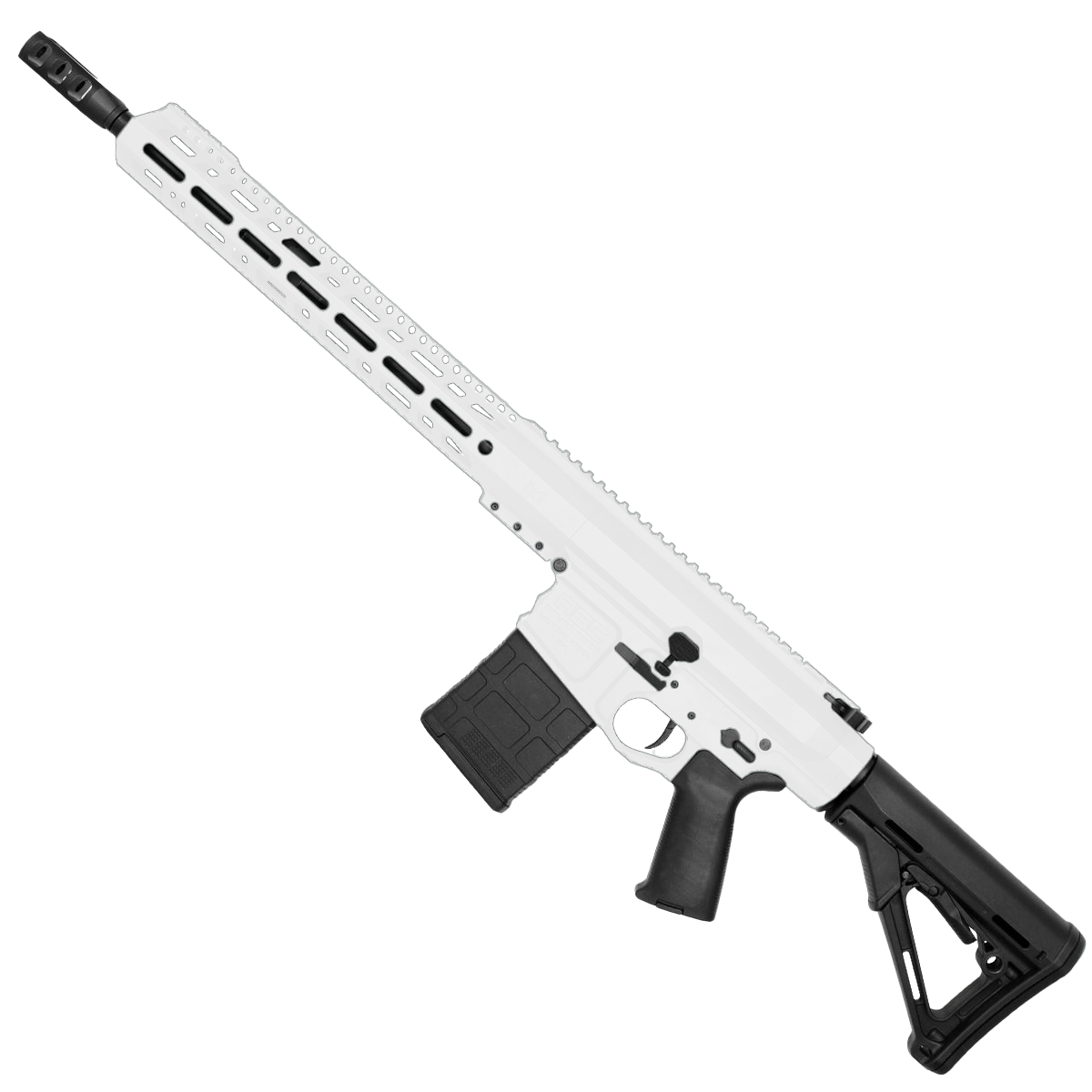 AR LR-308 Custom Semi Auto Rifle 16" Nitride Barrel M-LOK Handguard - White