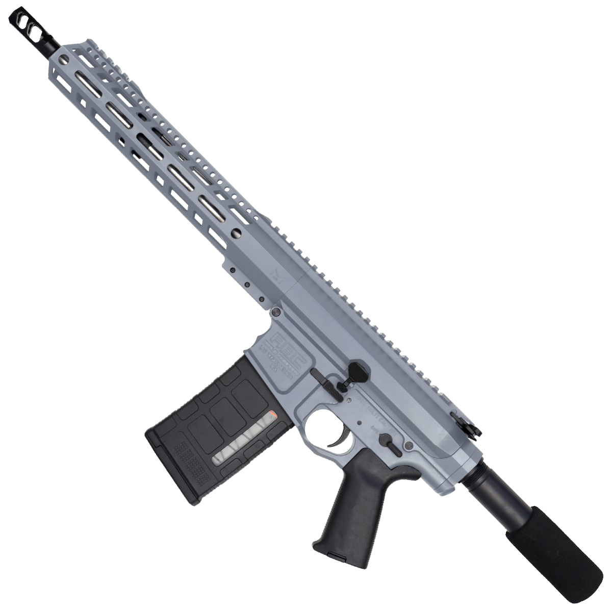 AR LR-308 Custom Semi Auto Pistol 12" Stainless Steel Barrel 12" MLOK Handguard - Sniper Grey