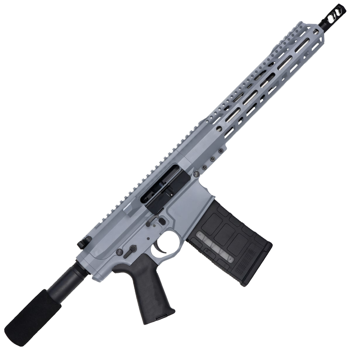 AR LR-308 Custom Semi Auto Pistol 12" Stainless Steel Barrel 12" MLOK Handguard - Sniper Grey