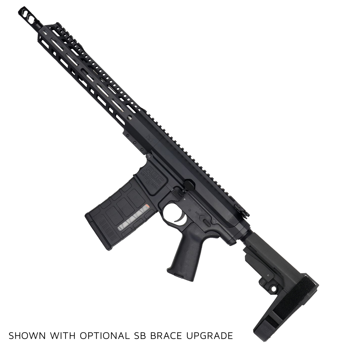 AR LR-308 Custom Semi Auto Pistol 12" Stainless Steel Barrel 12" MLOK Handguard - Black