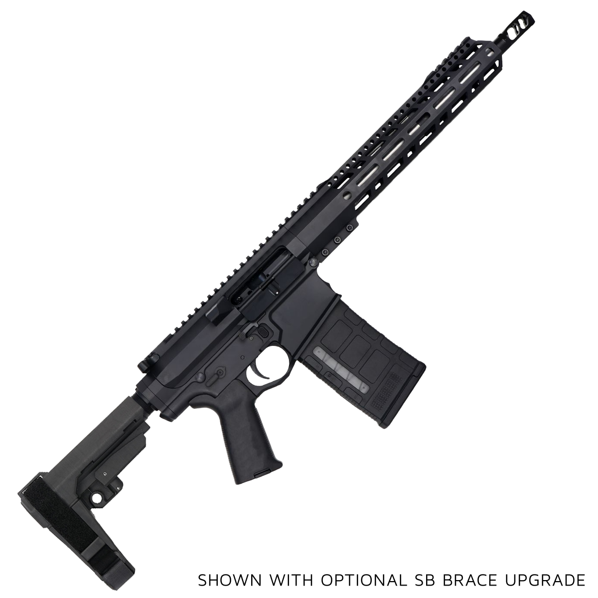 AR LR-308 Custom Semi Auto Pistol 12" Stainless Steel Barrel 12" MLOK Handguard - Black