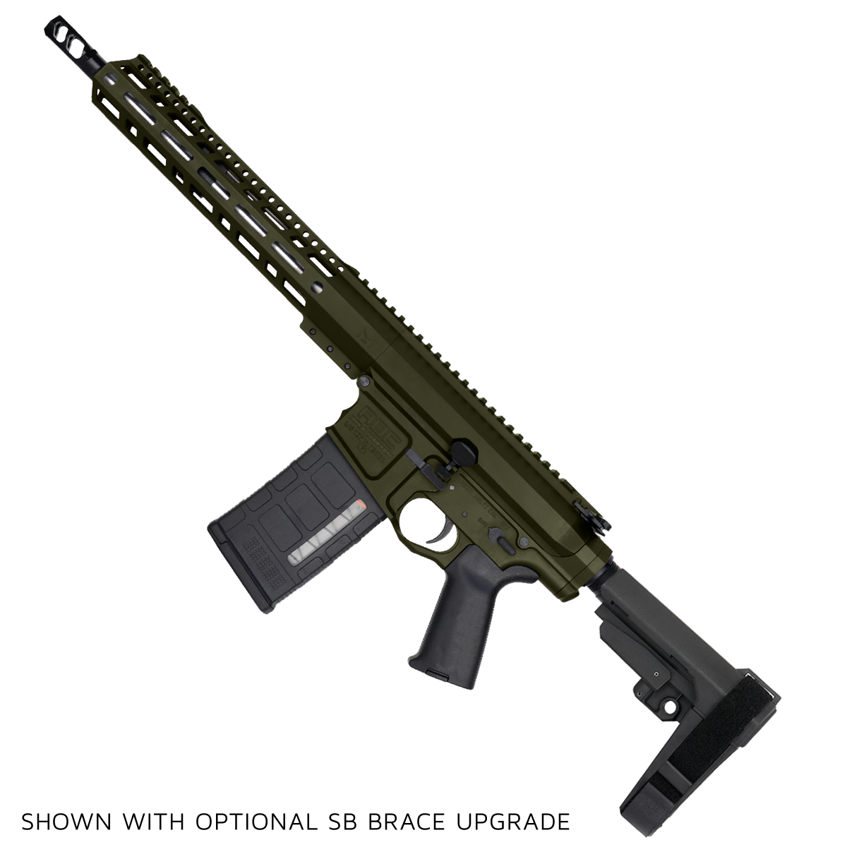 AR LR-308 Custom Semi Auto Pistol 12" Stainless Steel Barrel 12" MLOK Handguard - Magpul ODG