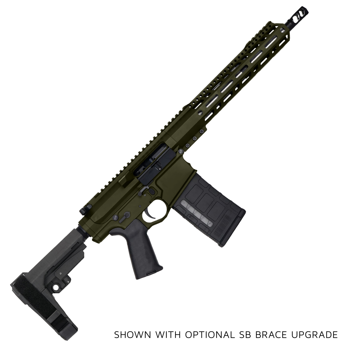 AR LR-308 Custom Semi Auto Pistol 12" Stainless Steel Barrel 12" MLOK Handguard - Magpul ODG