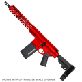 AR LR-308 Custom Semi Auto Pistol 12" Stainless Steel Barrel 12" MLOK Handguard - Red