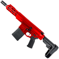 AR LR-308 Custom Semi Auto Micro Pistol 7.75" Barrel MLOK 7" Handguard - Red