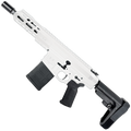 AR LR-308 Custom Semi Auto Micro Pistol 7.75" Barrel MLOK 7" Handguard - White