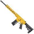 AR-15 Semi Auto .223/5.56 NATO Rifle 16" Barrel M4 Stock 12" Custom Hybrid Slim MLOK - Gold