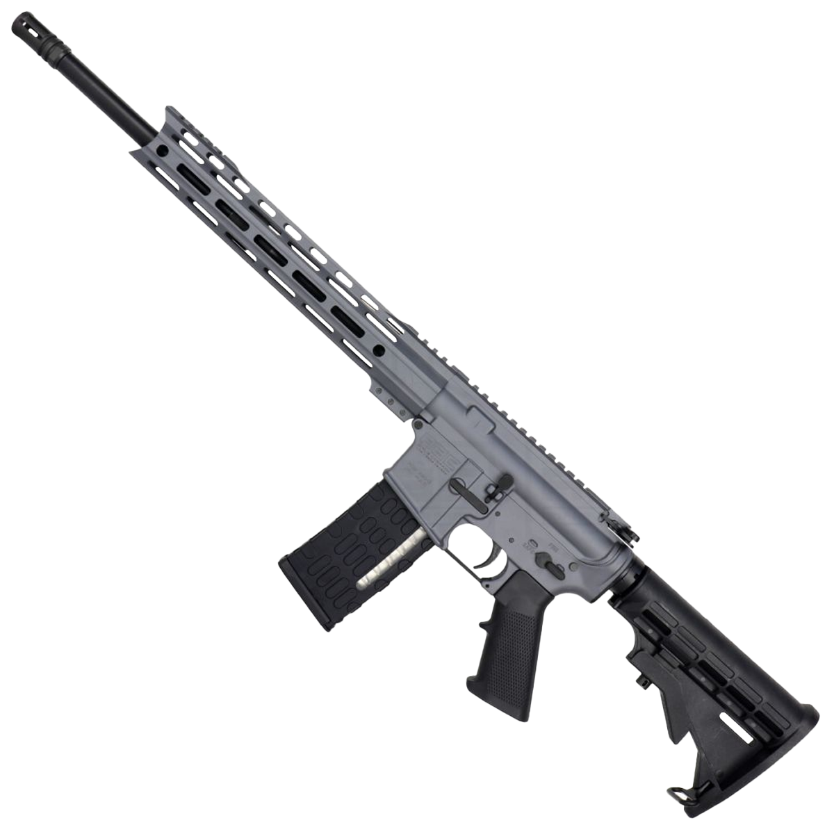 AR-15 Semi Auto .223/5.56 NATO Rifle 16" Barrel M4 Stock 12" Custom Hybrid Slim MLOK-Sniper Grey