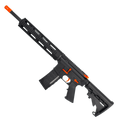 AR-15 Two-Tone Semi Auto .223/5.56 NATO Rifle 16" Barrel M4 Stock 12" Quad Rail Handguard - Black and Hunter Orange