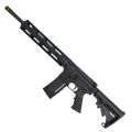 AR-15 Two-Tone Semi Auto .223/5.56 NATO Rifle 16" Barrel M4 Stock 12" Quad Rail Handguard - Black and Magpul ODG
