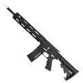 AR-15 Two-Tone Semi Auto .223/5.56 NATO Rifle 16" Barrel M4 Stock 12" Quad Rail Handguard - Black and White