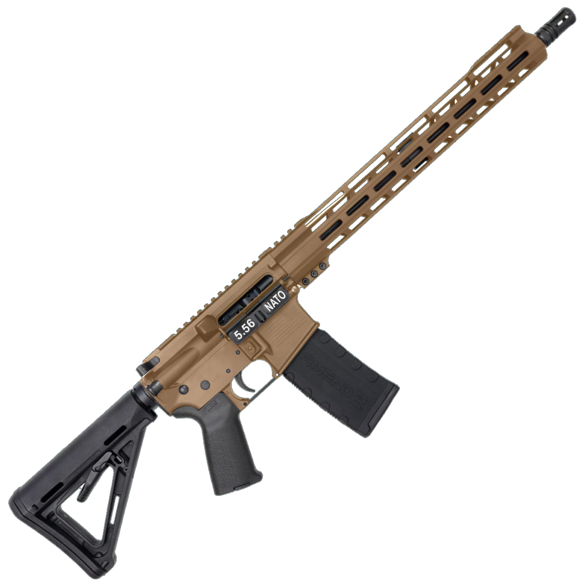 AR-15 5.56 NATO Rifle 16" 1:8 Nitride Barrel 15" Hybrid MLOK Handguard MOE-Bronze
