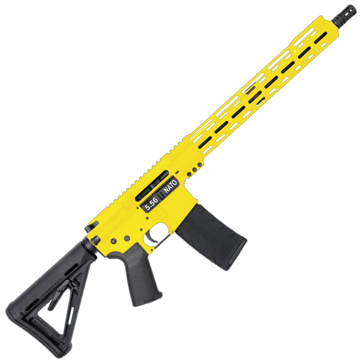 AR-15 5.56 NATO Rifle 16" 1:8 Nitride Barrel 15" Hybrid MLOK Handguard MOE - Lemon Zest