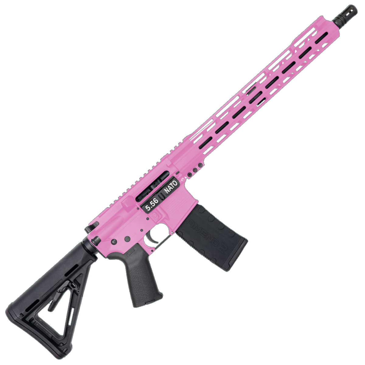 AR-15 5.56 NATO Rifle 16" Barrel 15" Hybrid MLOK Handguard MOE - Sig Pink