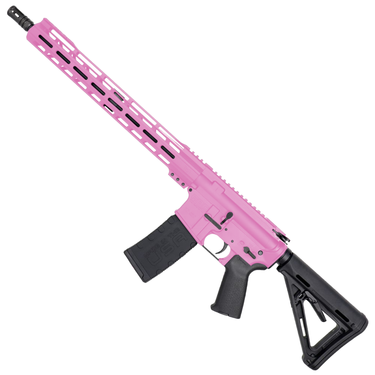 AR-15 .300 AAC Blackout Rifle 16" 1:8 Nitride Barrel 15" Hybrid MLOK Handguard MOE - Sig Pink