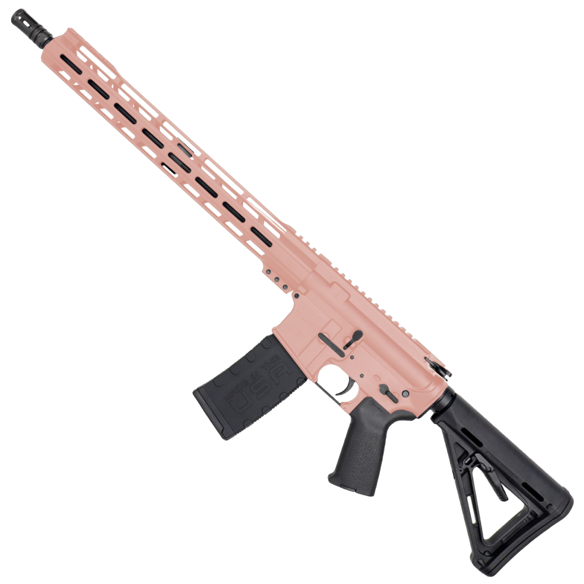 AR-15 .300 AAC Blackout Rifle 16" 1:8 Nitride Barrel 15" Hybrid MLOK Handguard MOE - Rose Gold