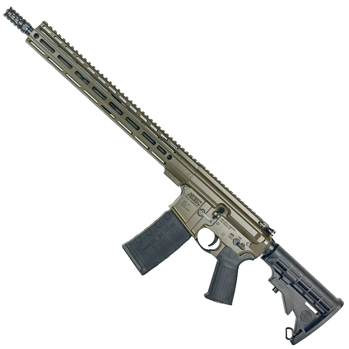 AR-15 5.56 NATO Rifle 16" Barrel 15" MLOK Handguard M4 Stock - Magpul ODG