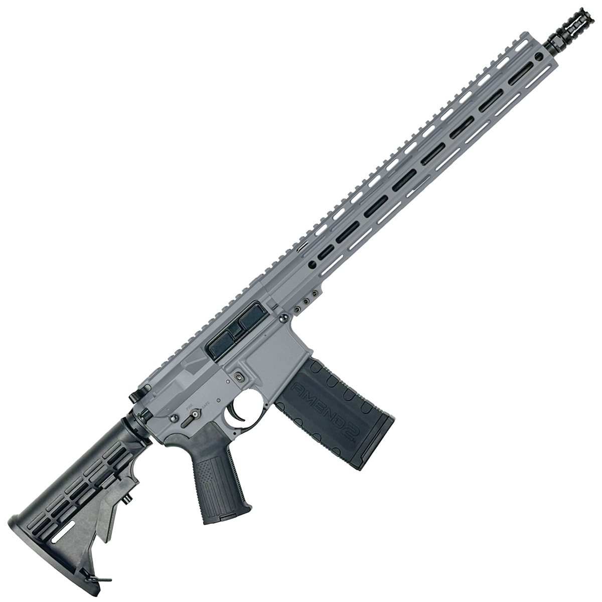 AR-15 5.56 NATO Rifle 16" Barrel 15" MLOK Handguard M4 Stock - Sniper Gray