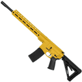 AR-15 Semi Auto 5.56 NATO Rifle 16" Barrel Slick Side Billet Upper / Lower 13" Custom M-LOK Handguard - Gold